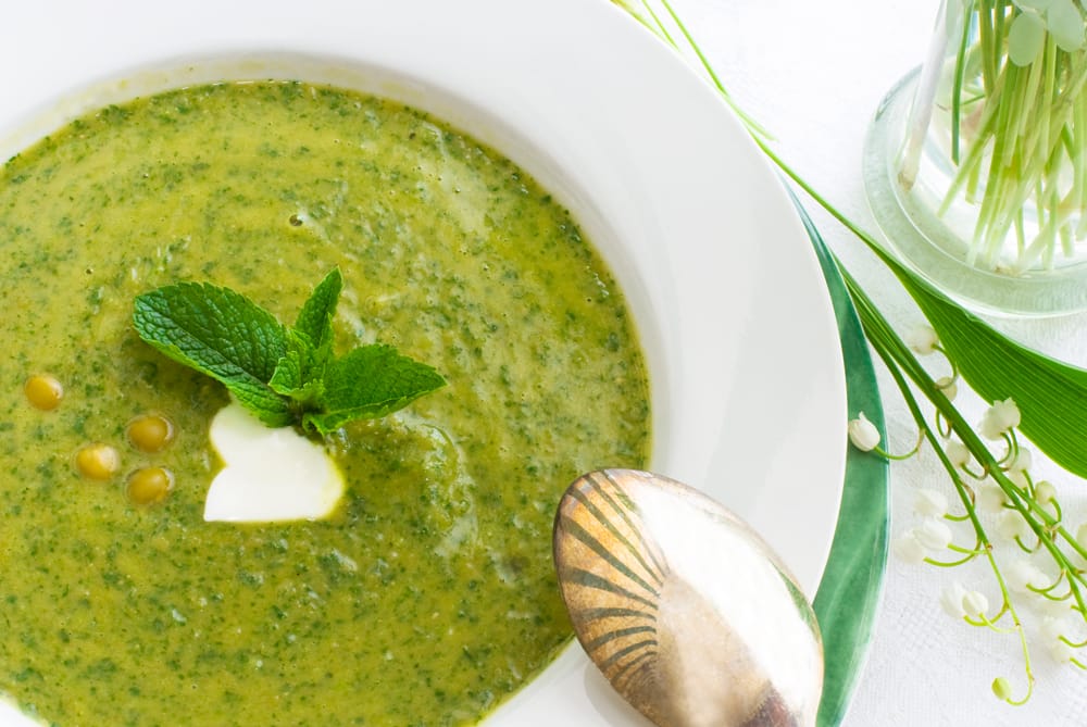 Spring Pea and Mint Soup