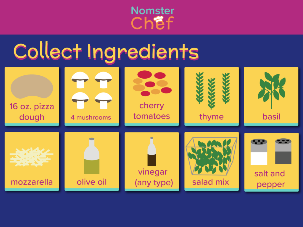 Illustrated Nomster Chef ingredient list