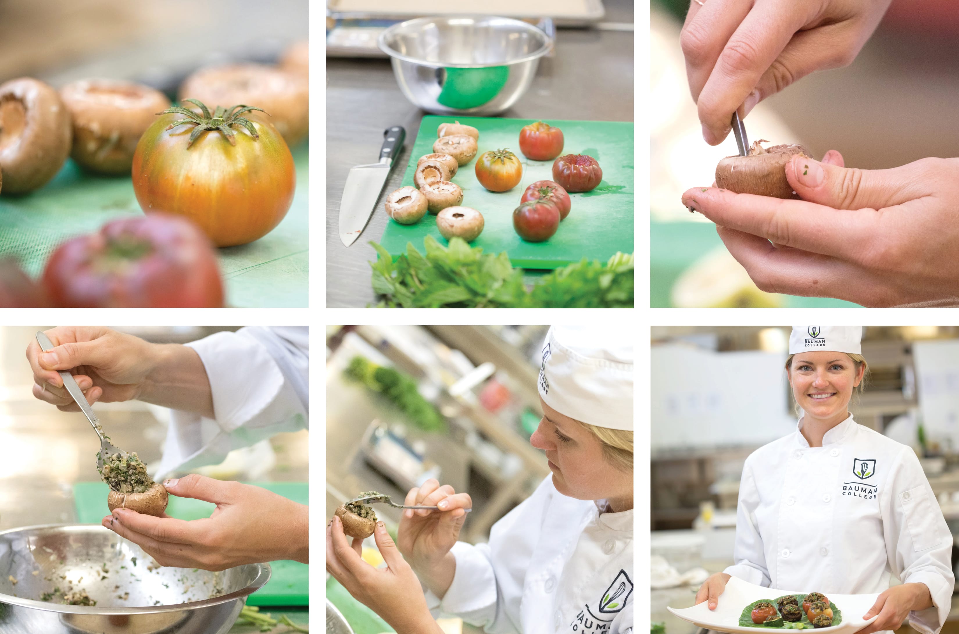 Making stuffed Summer Vegetable Bites