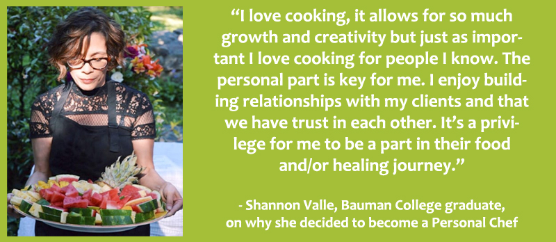 Shannon Valle, Bauman College graduate quote.