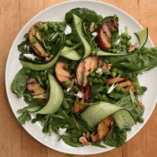Grilled Peach and Green Chickpea Salad Feature