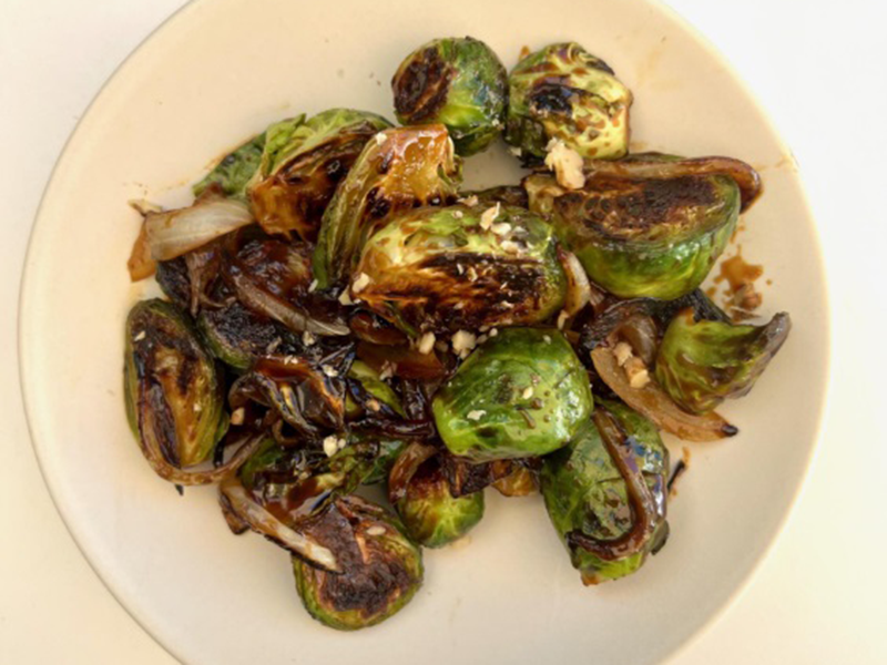 Restaurant-Style Brussels with Blackstrap Molasses Glaze