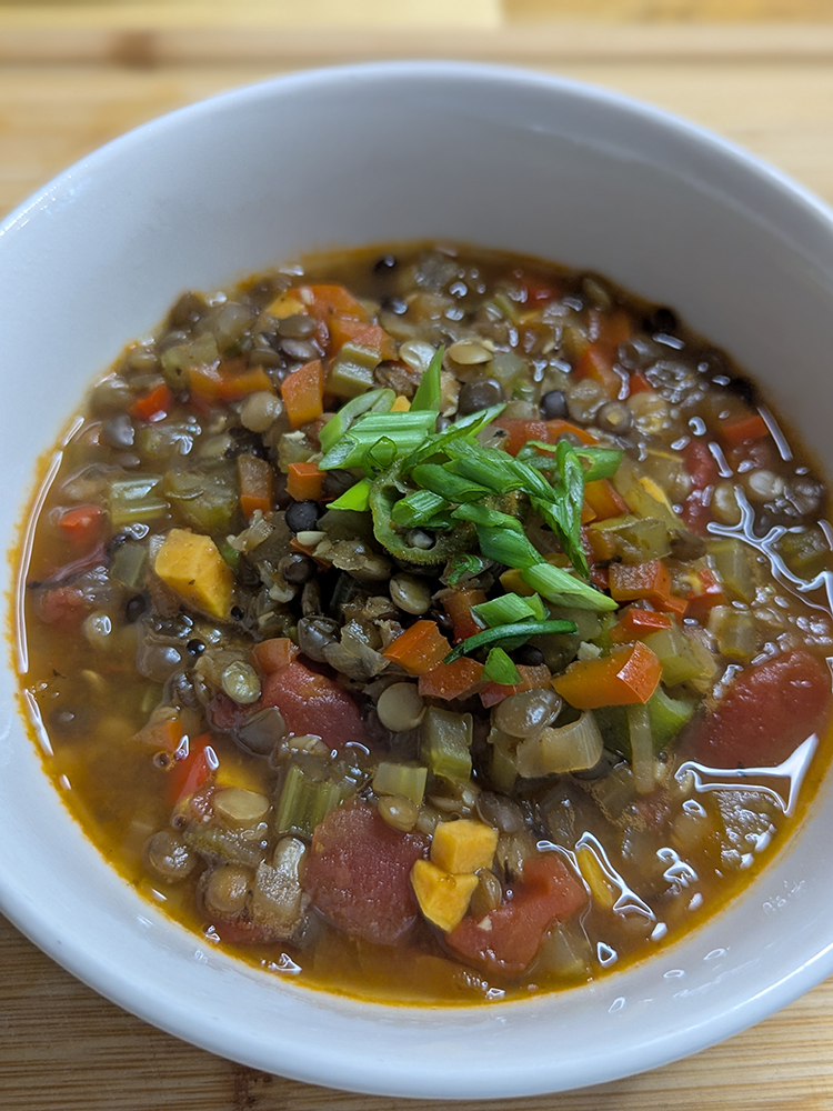 Staff Tested Lentil Gumbo by Alesha Salahuddin Bauman College Holistic Chef Student