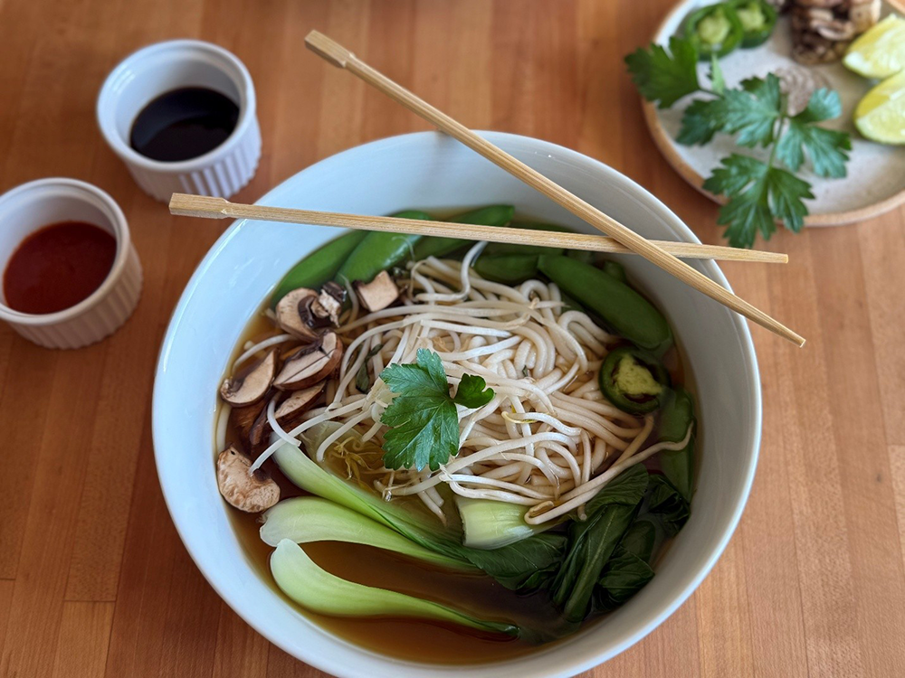 Plant-Based Pho Stock by Betty Norvell, Buaman College Nutrition Consultant Program Graduate