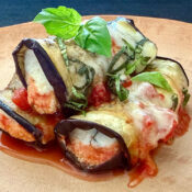 Baked Eggplant Rollatini by Bauman College Holistic Chef Teaching Assistant Michele Tedrick, NBC-HWC